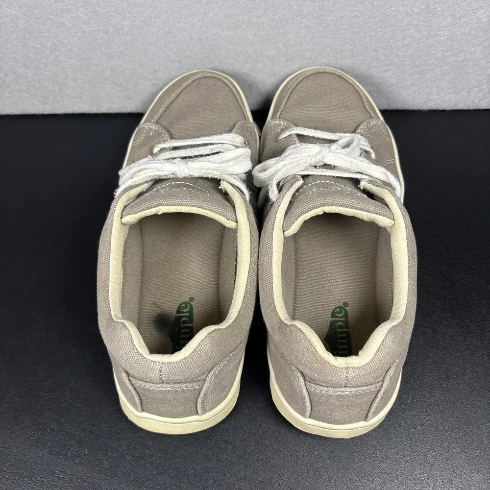 Simple Shoes OS Sneakers Mens Size 8.5 Gray Canvas Low Top Casual Skate Shoes
